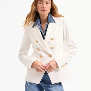 Veronica Beard ~ Miller Linen Blend Dickey Jacket white, SIZE 6